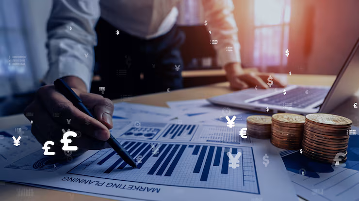 Financial advisors meeting with clients